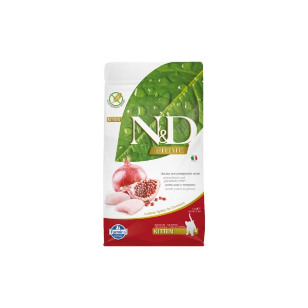 N&D Tahılsız Tavuklu ve Narlı Yavru Kedi Maması 1.5 KG